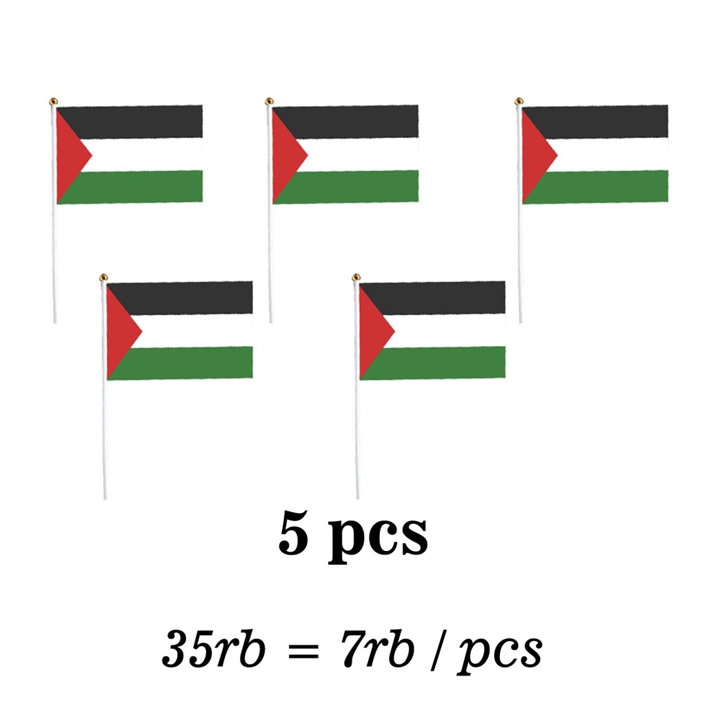 5PCS Bendera Kecil Palestina / Hand Flag Palestine