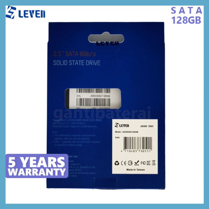 SSD LEVEN 128GB 2.5&quot; inch SATA III 6 Gb/S laptop komputer