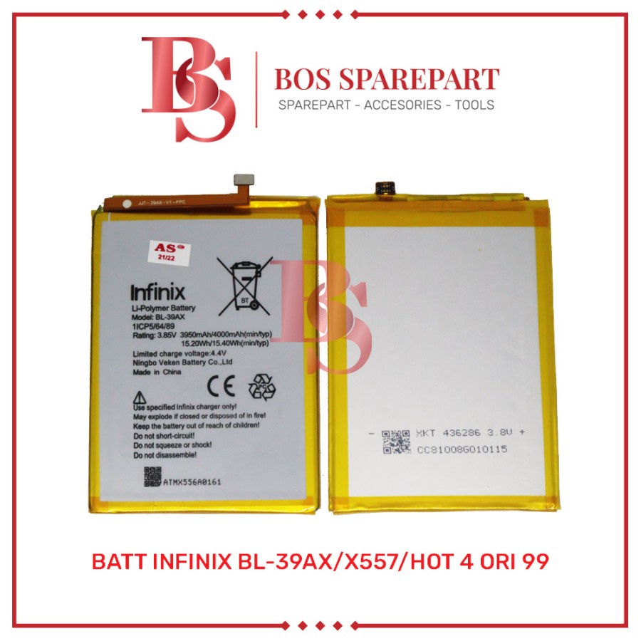 BATTERY INFINIX BL-39AX X557 HOT 4 ORI 99