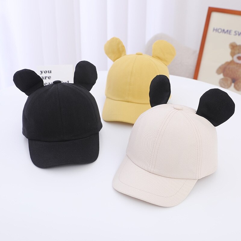 READY STOK!!! topi lucu anak unisex usia 1-3 tahun model POLOS KUPING keren import premium /  babylovanta