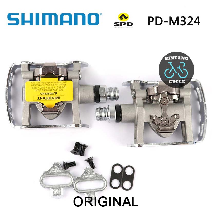 Shimano SPD Pedal PD-M324 - Pedal Flat Cleat MTB Seli Road Shimano M324