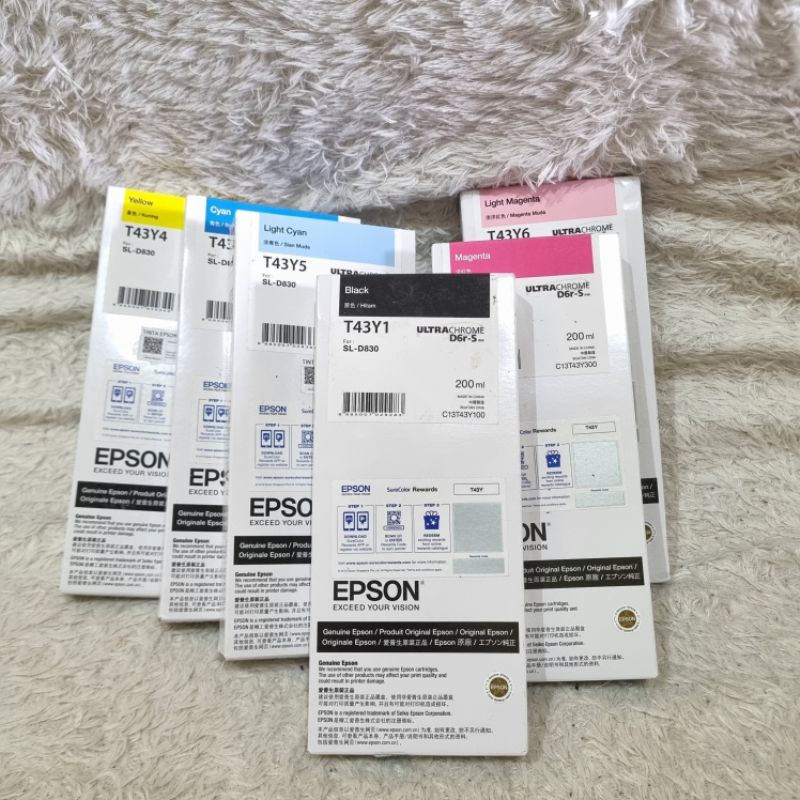 Tinta Catridge EPSON D830 T43Y T43Y1 T43Y2 T43Y3 T43Y4 T43Y5 T43Y6