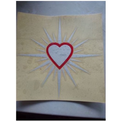 

[15 cm x 15 cm] stiker psht hati bersinar besar cuntting komputer 15x15cm, bahan fosfor reflektif