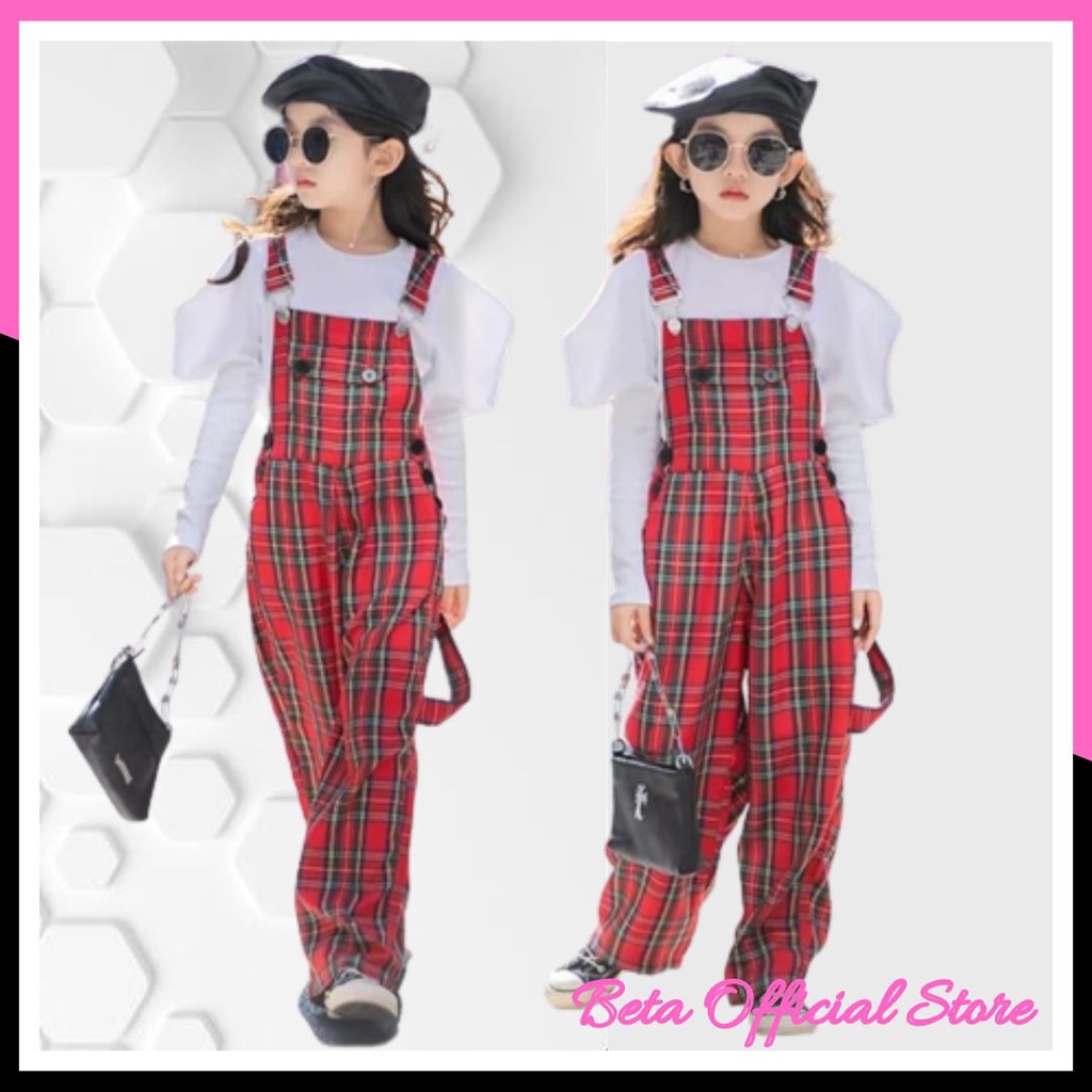 Baju Set Jumpsuit Loli Setelan Jumsuit Panjang Anak Perempuan Tanggung Usia 7 8 9 10 Tahun Modern Tr