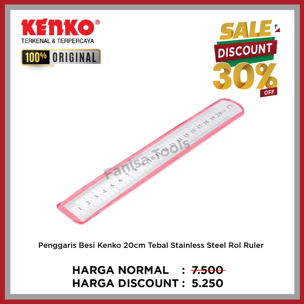 

Penggaris Besi Kenko 20cm Tebal Stainless Steel Rol Ruler