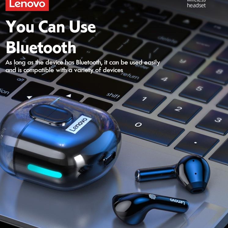 Lenovo LP12 Nirkabel Bluetooth Earphone dengan Dual Mics ENC Pengurangan Kebisingan TWS Bluetooth 5.
