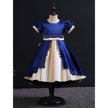 Baju Pesta Anak Perempuan Gaun Pesta Anak Dress Pesta Anak Baju Anak Pesta Bahan Satin MUTIARA IMPORT 2268