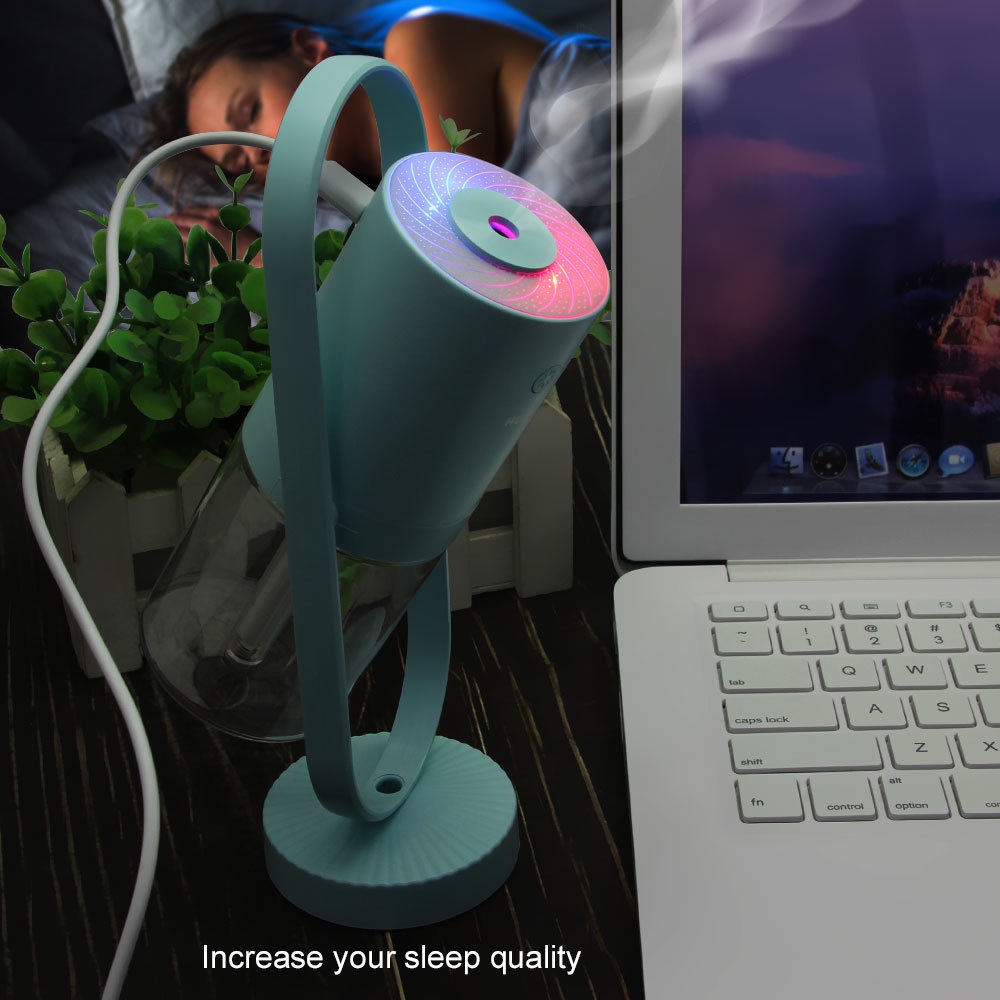 Humidificador Pelembab Udara Portabel Shadow 360 ° Humidifier Udara USB Dapat Berputar Untuk Rumah / Kantor