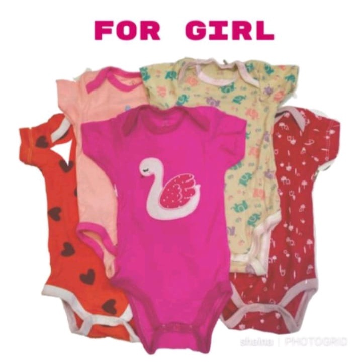 Jumper Bayi Pendek Laki-laki Perempuan Motif Lucu Import 5 in 1 isi 5pcs Jamper Baju Kodok Anak Bayi Segitiga impor