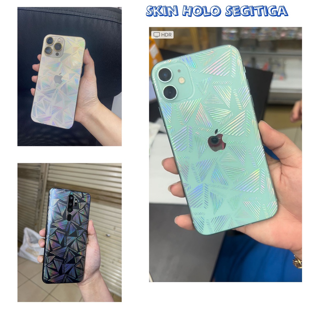 Skin Holo Segitiga 3D Xiaomi Redmi Note 3 3 Pro 4 4X 5 5 Pro 5A Prime 6 6 Pro 7 7 Pro 8 8 Pro 9 9 Pr