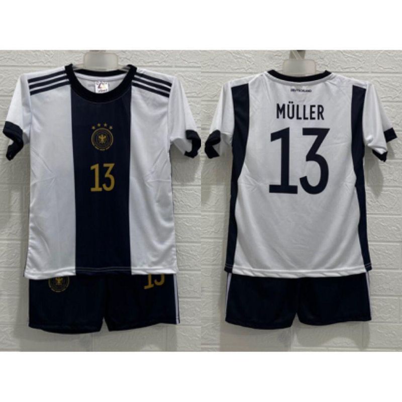 Jersey bola jerman anak piala dunia printing usia 4-8 tahun kids