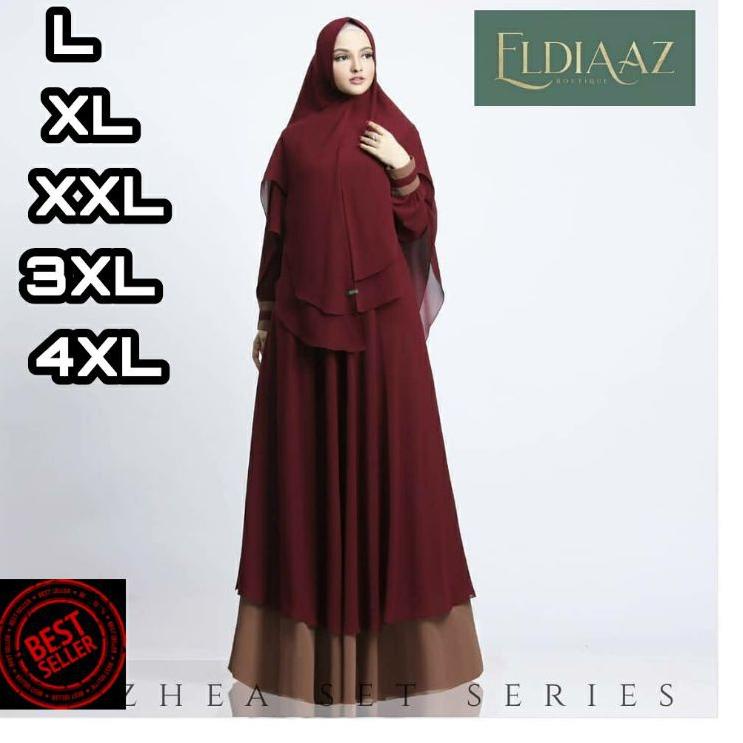 Gamis Syari Jumbo Alzhea Size L XL XXL XXXL 3XL Gamis Jumbo Modern 2020 Gamis Jumbo Murah LD 140 {CA