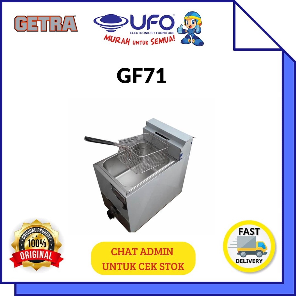 Jual GETRA GF71 Gas Deep Fryer Getra Low Pressure 6 Liter Shopee