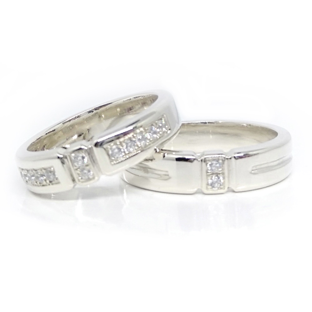 Gratis Ukir Nama Garansi Silver Asli Cincin Kawin Nikah Tunangan Couple Perak ID678