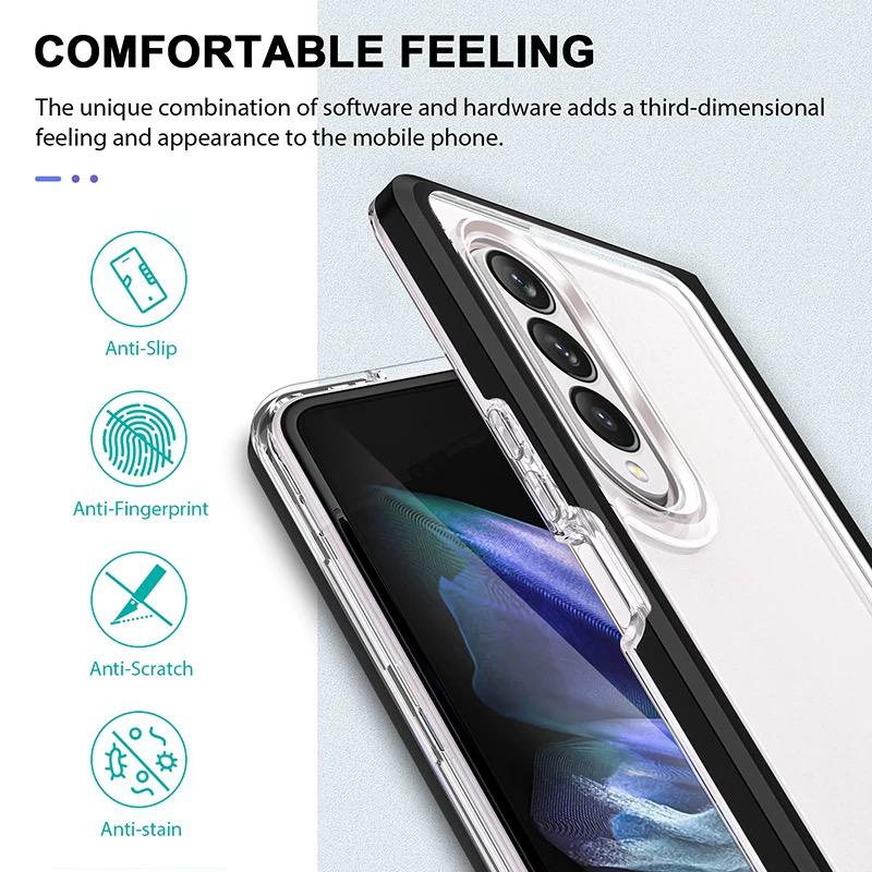 FUZE LIST SOFT CASE SAMSUNG GALAXY Z FOLD 4 FOLD 3 5G CASE BUMPER TRANSPARANT LIST ANTI SCRATCH