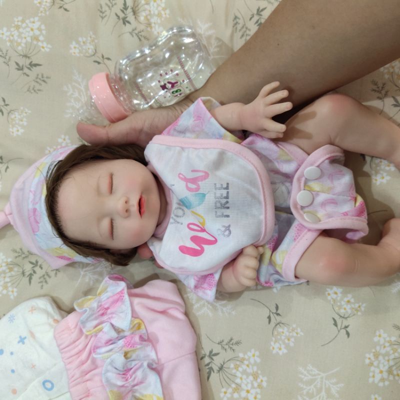 Spesial Edisi Boneka Bayi Reborn Baby Alive Full Silikon Padat Minum Pipis Mandi 36cm Boy Girl