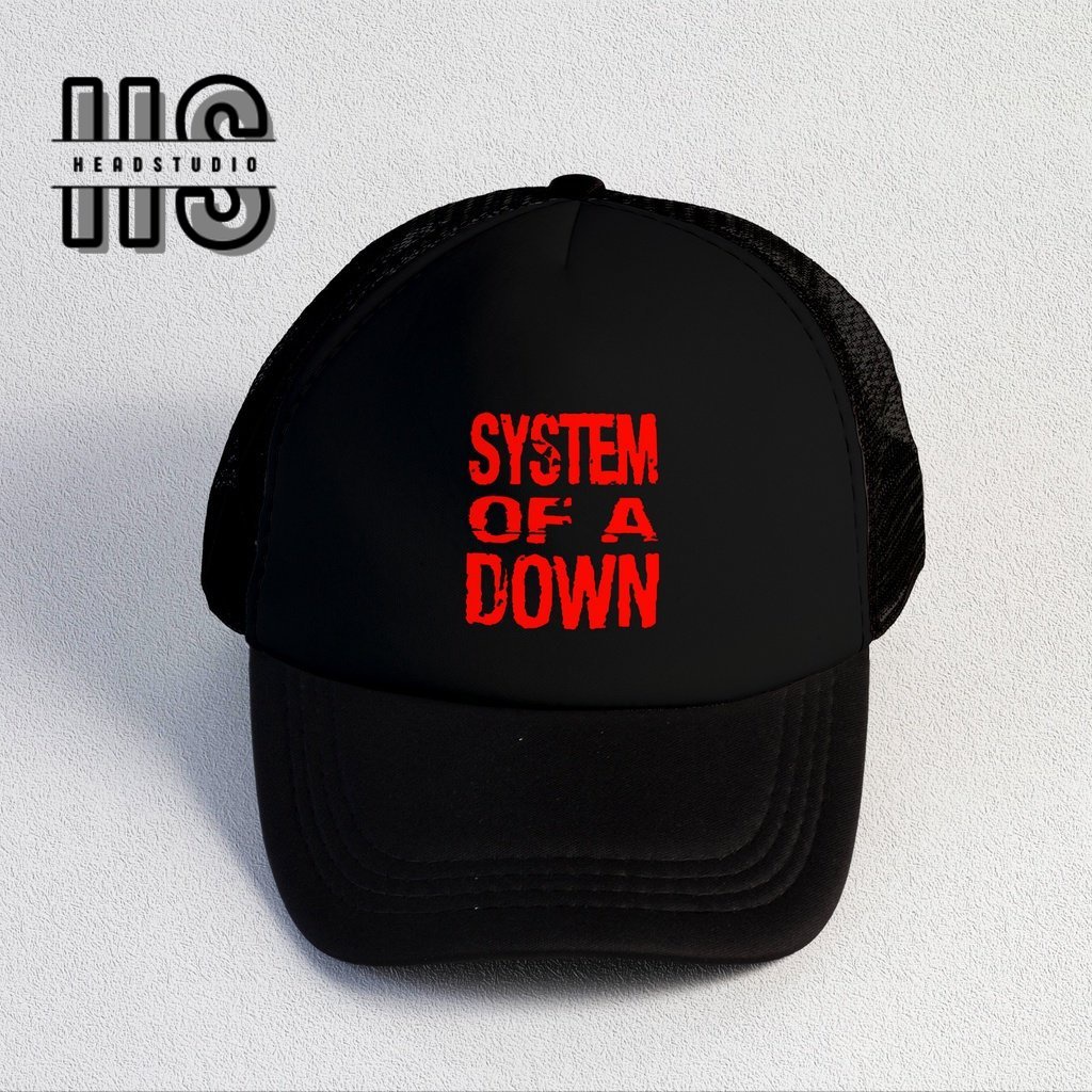 SOAD | Trucker Hat Best Seller | Topi Pria | Topi | Trucker | Topi Band | Baseball | Band | Topi Jaring | Topi Sablon | Head Studio