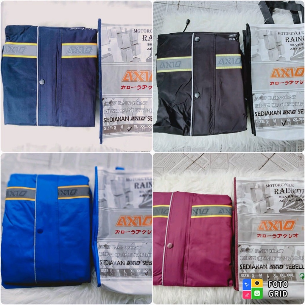 Jas Hujan Axio 882 ORIGINAL/Mantel Mantol Axio Cewek Cowok Ori/Raincoat Axio Setelan/Jas Ujan Axio Dewasa