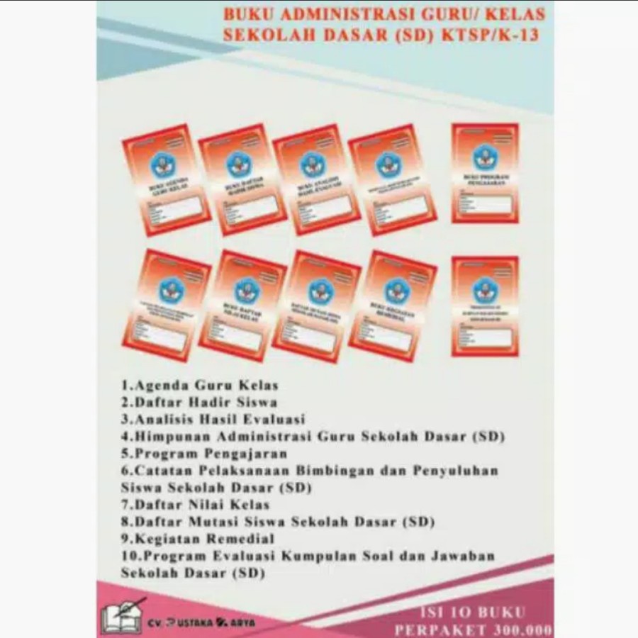 

Buku Administrasi Guru SD 1 Set (12 pcs) (Kurikulum Merdeka)