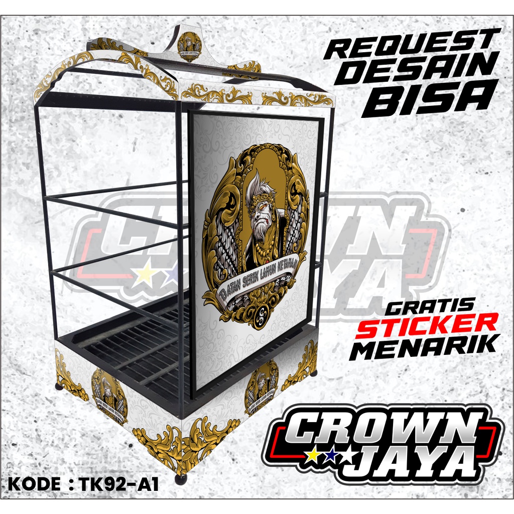 (COD) Stiker Sangkar Burung / Decal Kandang Kenari Radja No 1 NO 2 NO 3 Kode TK / Decal Sangkar Kota