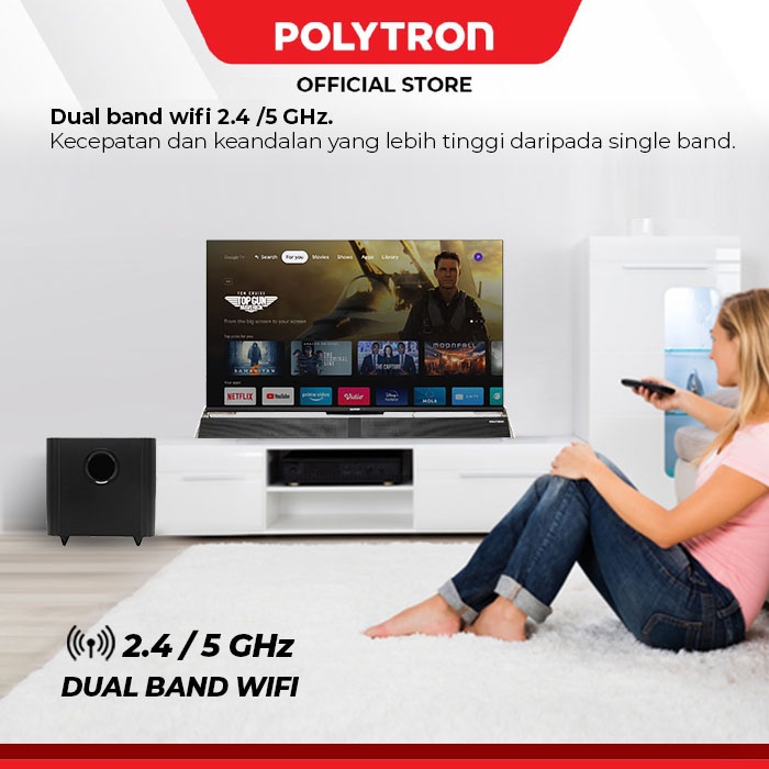 POLYTRON 4K UHD Smart Cinemax Soundbar  Google TV 43 Inch PLD 43BUG5959