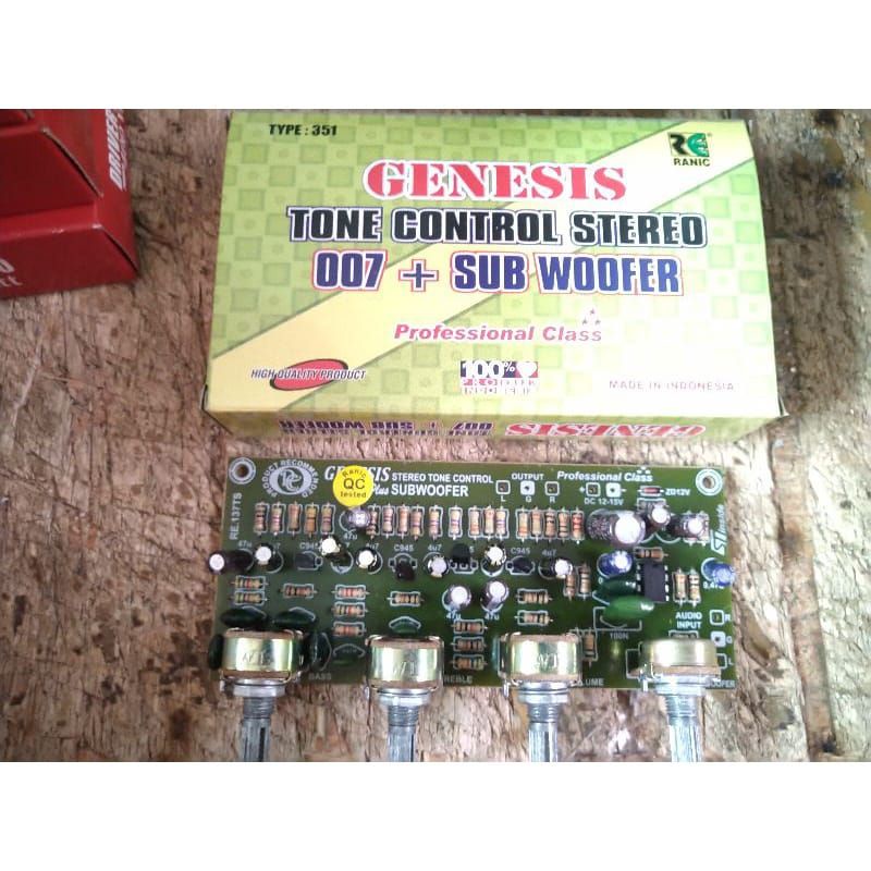 kit tone control stereo plus subwoofer genesis