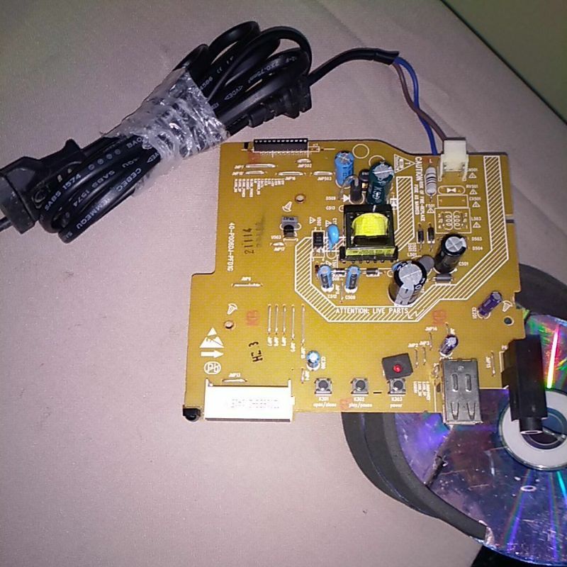 PSU POWER SUPPLY UNIT REGULATOR KOMPLIT KABEL PLN DVD PLAYER PHILIPS 3650K/98