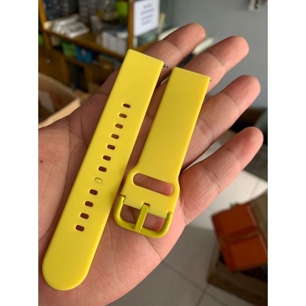 Strap Tali Jam Tangan Silikon smartwatch kuning size 20mm