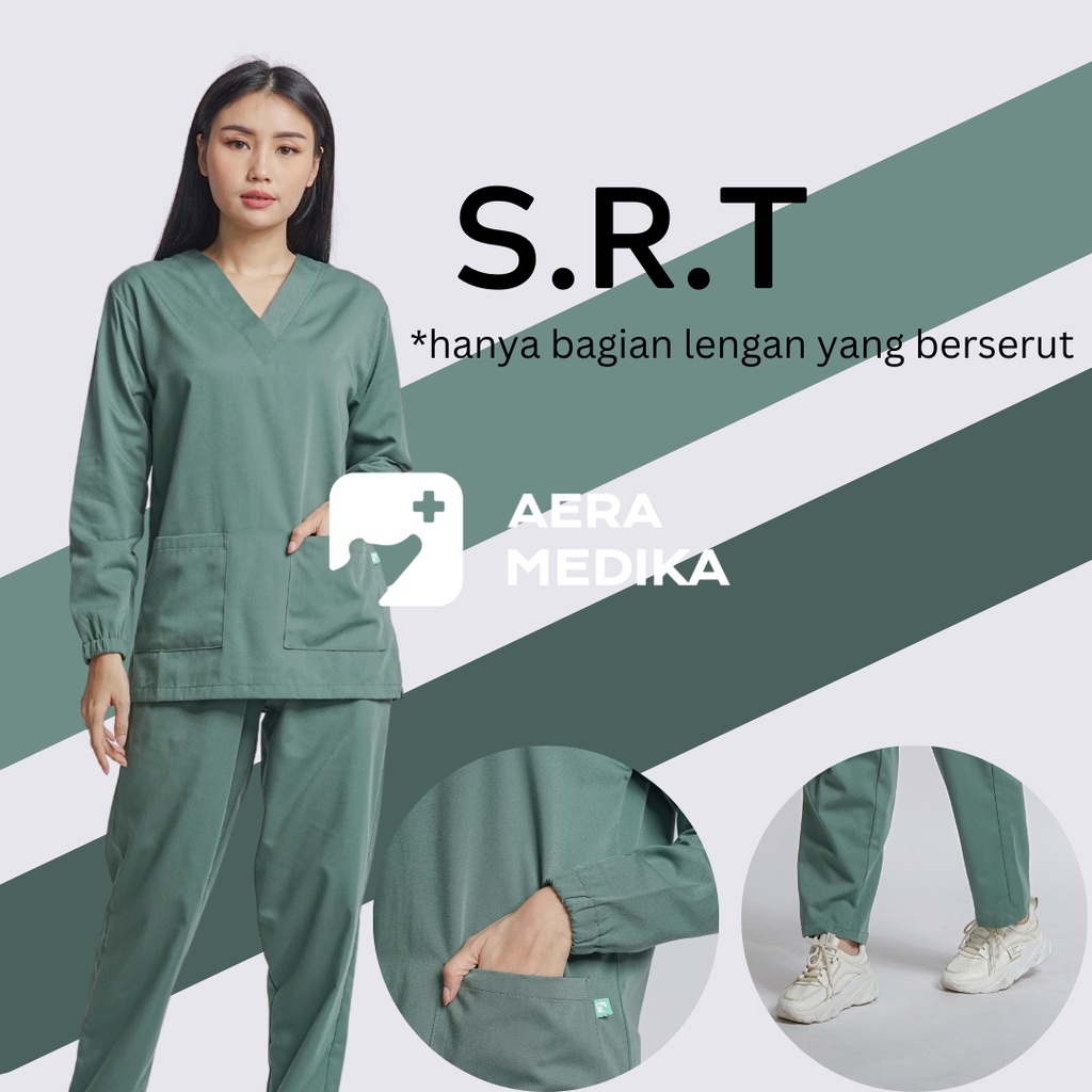 Jual Srt Set Baju Jaga Perawat Dokter Seragam Medis Scrub Oka