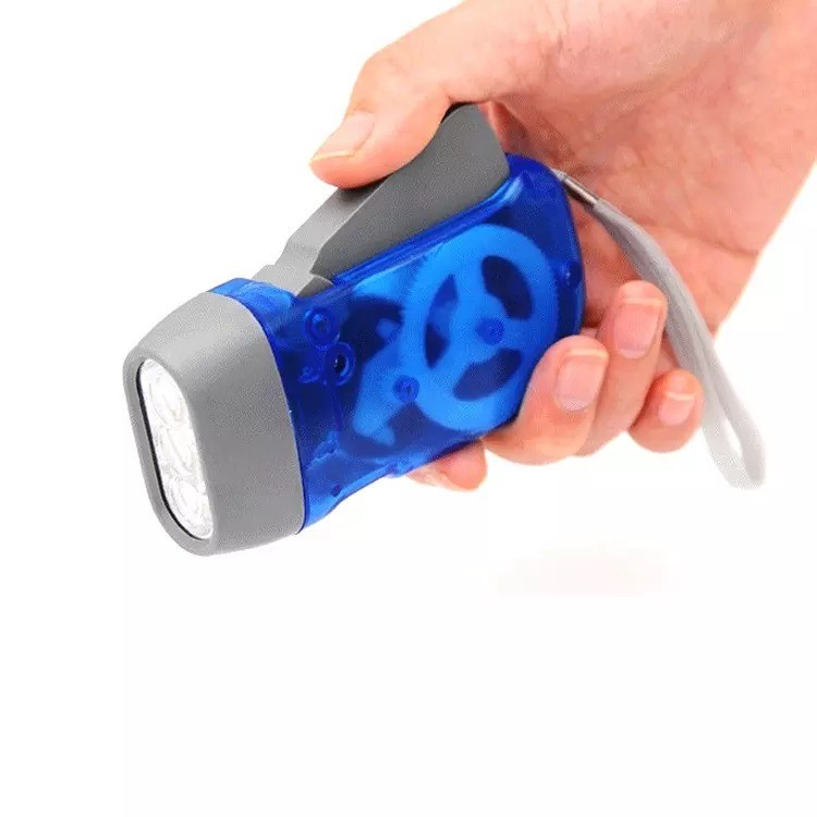 Senter Pompa Tangan Tanpa Baterai / Lampu Penerangan Darurat LED Untuk Camping Hiking Memancing / Hand Press Emergency Flashlight Lampu Tanpa Charger Baterai Manual