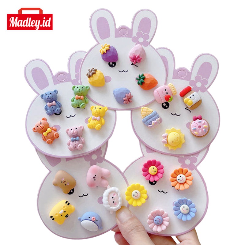 MAdley  Bross Pin 5Pcs Bros Baju Dagu Kerudung Karakter Lucu Cantik Klip BRS03