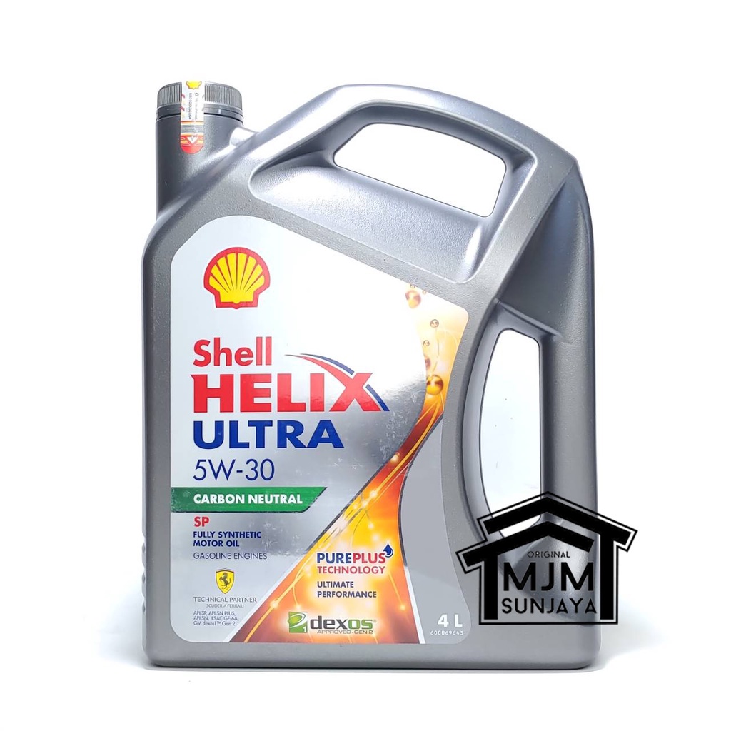 Oli Mesin Shell Helix Ultra SAE 5W-30 4 Liter Carbon Neutral 5W30 DEXOS 1 4Liter Bensin Diesel Solar Galon 4L Pengganti HX8