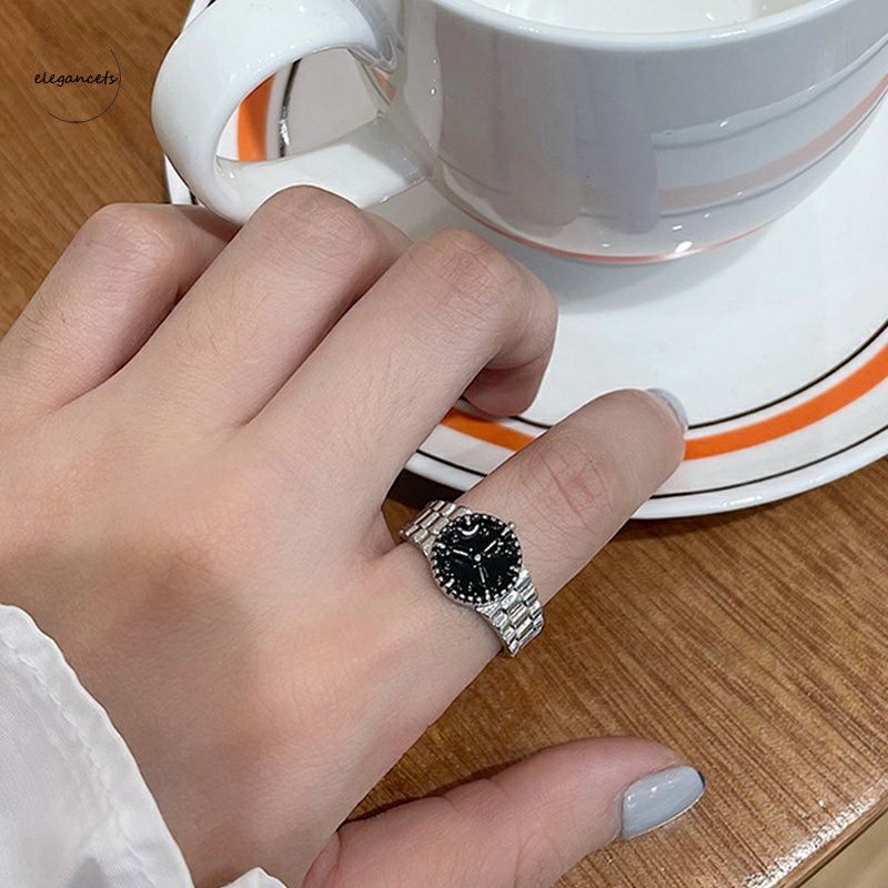 CINCIN Bentuk Jam Tangan Jam cincin unik cincin jam lucu