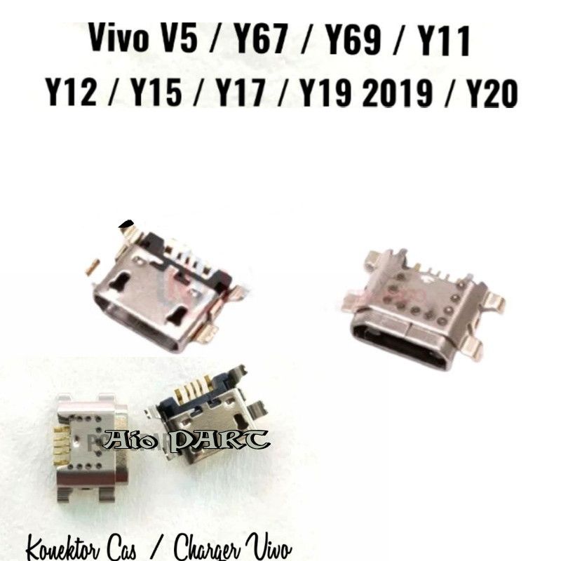 KONEKTOR CAS CHARGER VIVO Y12 V5 - Y67 - Y69 - Y11 - Y12i - Y15 - Y17 - Y19 2019 - Y20