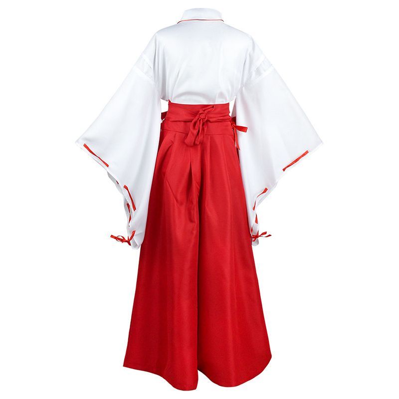 [MikanHiro Store] Cosplay Kikyo Miko Costume Inuyasha Anime Penyihir Jepang Kimono