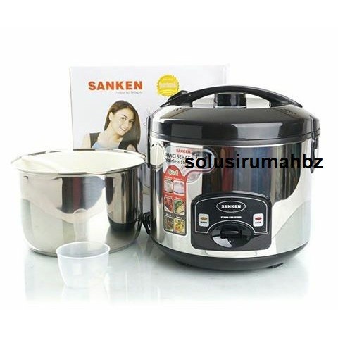 MAGIC COM RICE COOKER 1.8L STAINLESS SANKEN STELL SJ2100 SJ-2100/SJ199