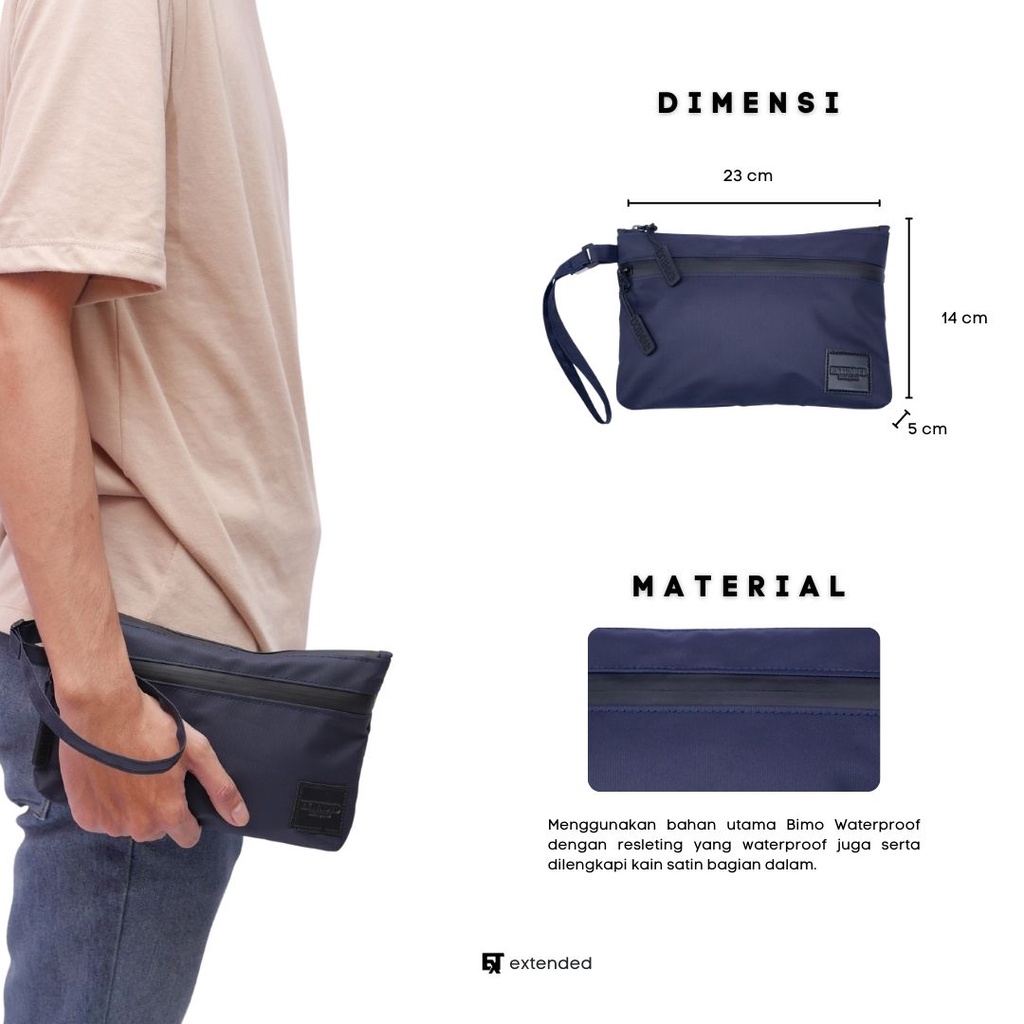 Extended Deepcool - Clutch Bag Pria Wanita Tas Tangan Pria Wanita Anti Air Handbag Waterproof