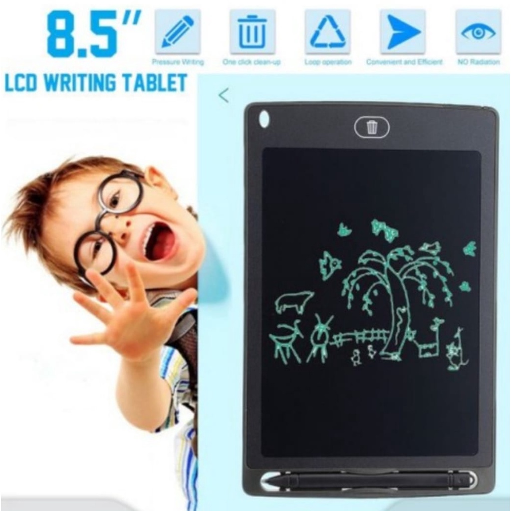 Papan Tulis Untuk Gambar Menghapus LCD 8.5 Inch LED Color With Stylus Pen Mainan Anak Edukasi Belajar Anak-Alat Tulis LCD 8.5&quot; Writing Tablet Board Pad Drawing Magic Book Tab Untuk Anak Dan Dewasa