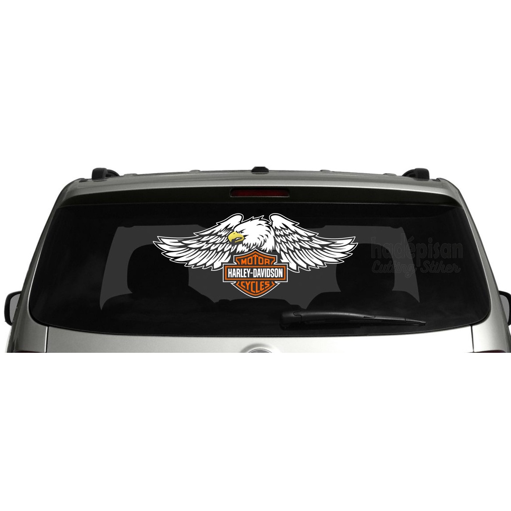Stiker Mobil Cutting Sticker Kaca Belakang Mobil HARLEY DAVIDSON unik keren