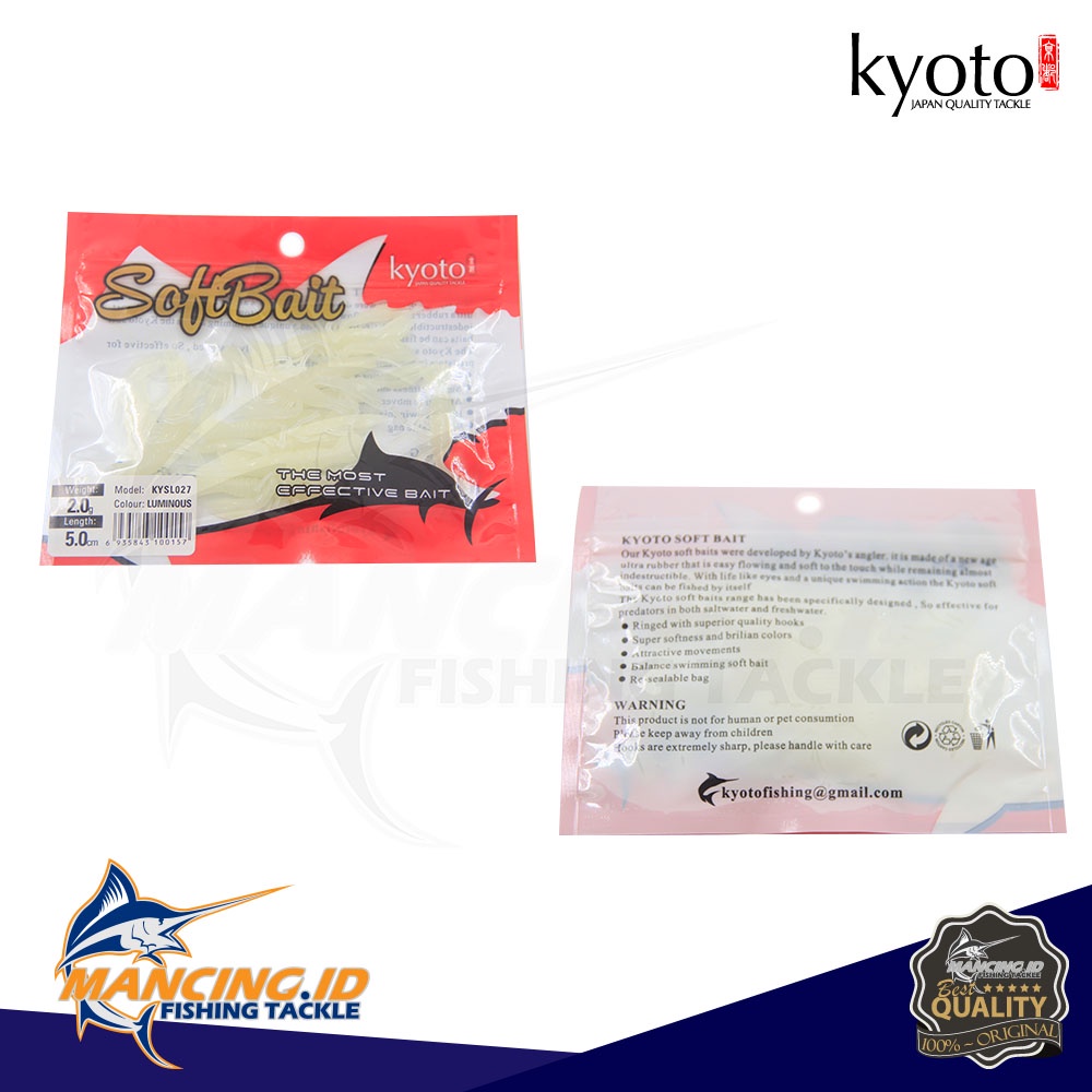 Kyoto Soft Bait KYSL027 Umpan Pancing Bentuk Udang Karet Lunak Lure