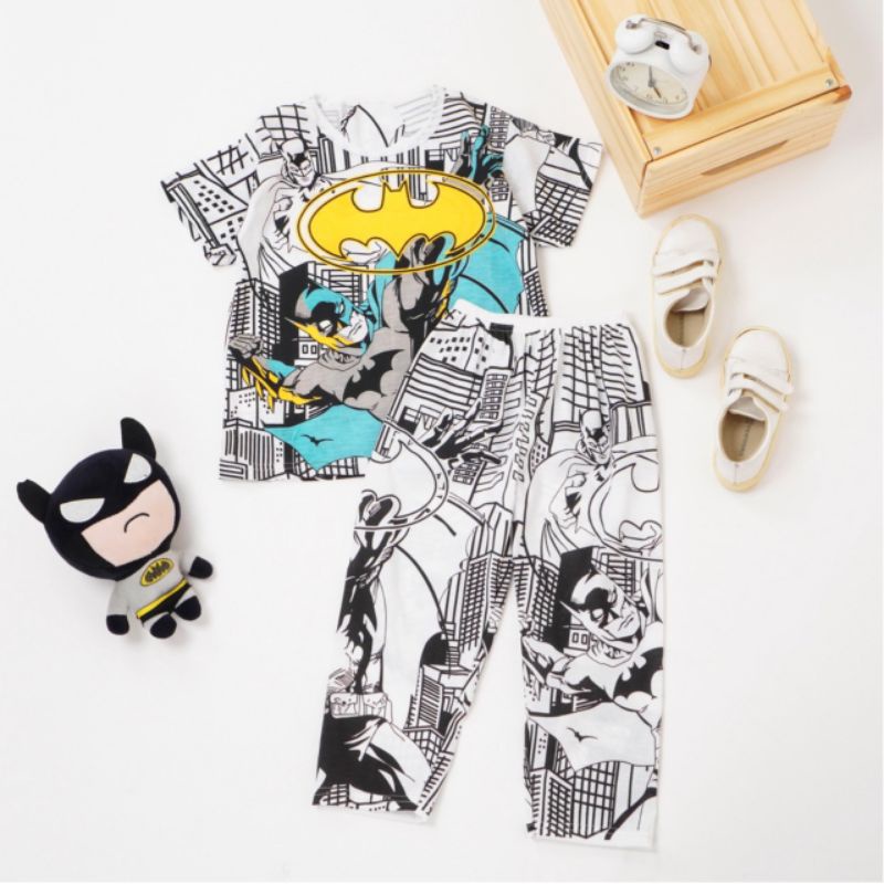 setelan anak laki laki/baju tidur anak laki laki motif batman