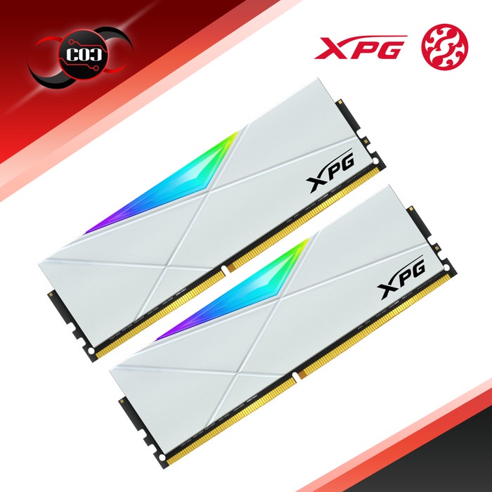 Adata Ddr4 Xpg Spectrix D50 White Version Pc25600 32Gb (2X16Gb) Rgb