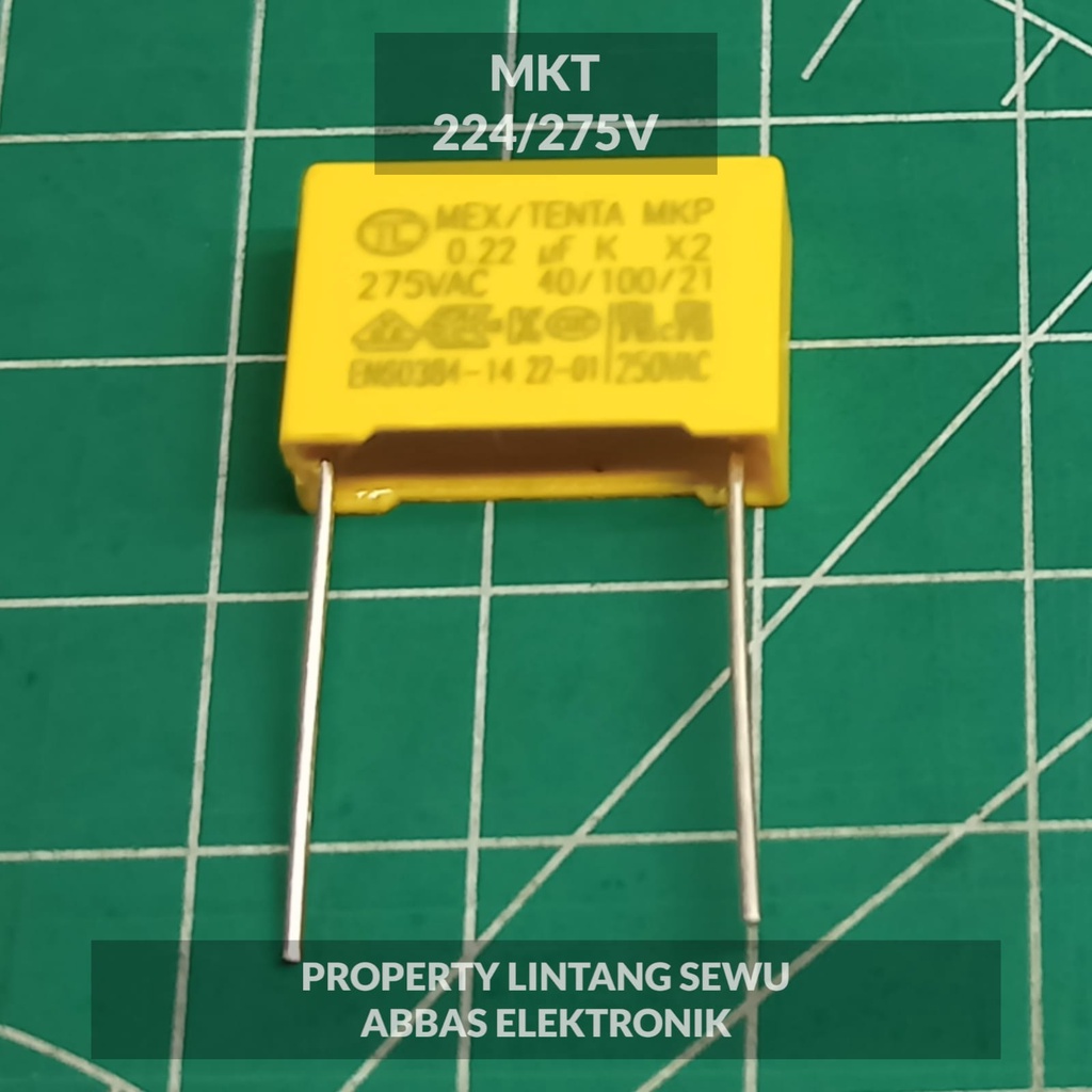 KAPASITOR CAPASITOR MKT 224-275V 220 NANO 275 VOLT