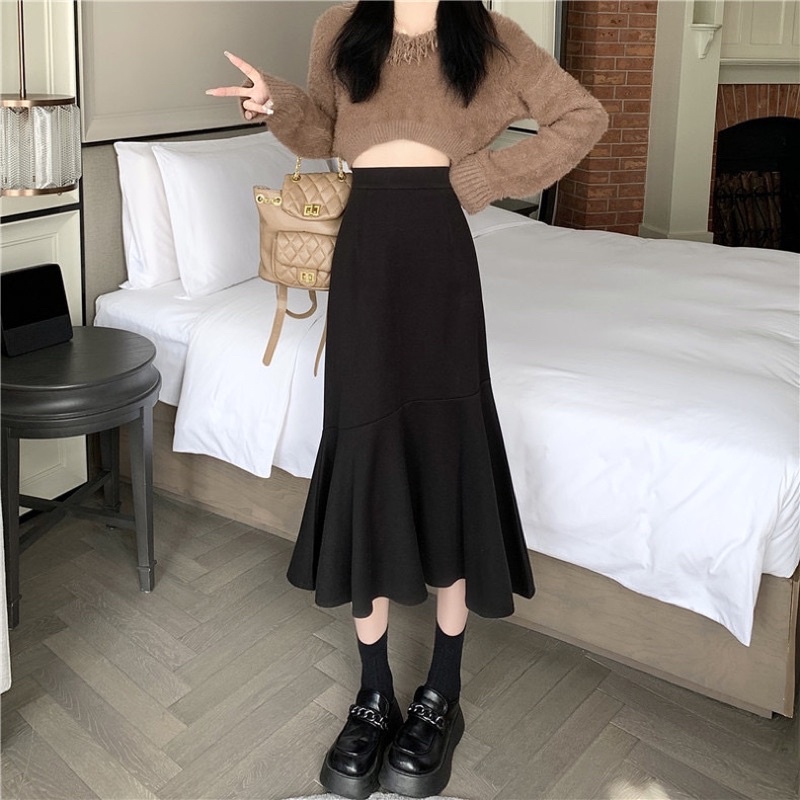 ROK MIDI IMPORT WANITA MAXI WANITA KANTORAN MX556
