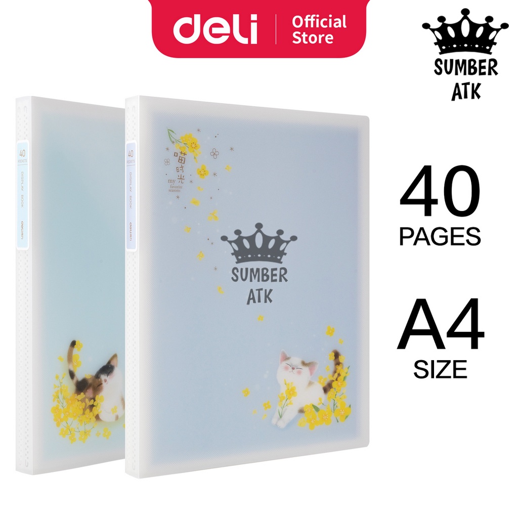

AT Deli File Map Buku A4 30/40/60 Halaman Desain Kartun Anti Air Sangat Fleksibel 72607 72608 72609