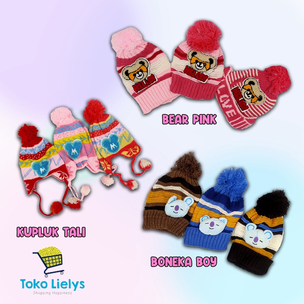 TOPI RAJUT BAYI / TOPI KUPLUK BAYI / TOPI RAJUT ANAK / TOKOLIELYS