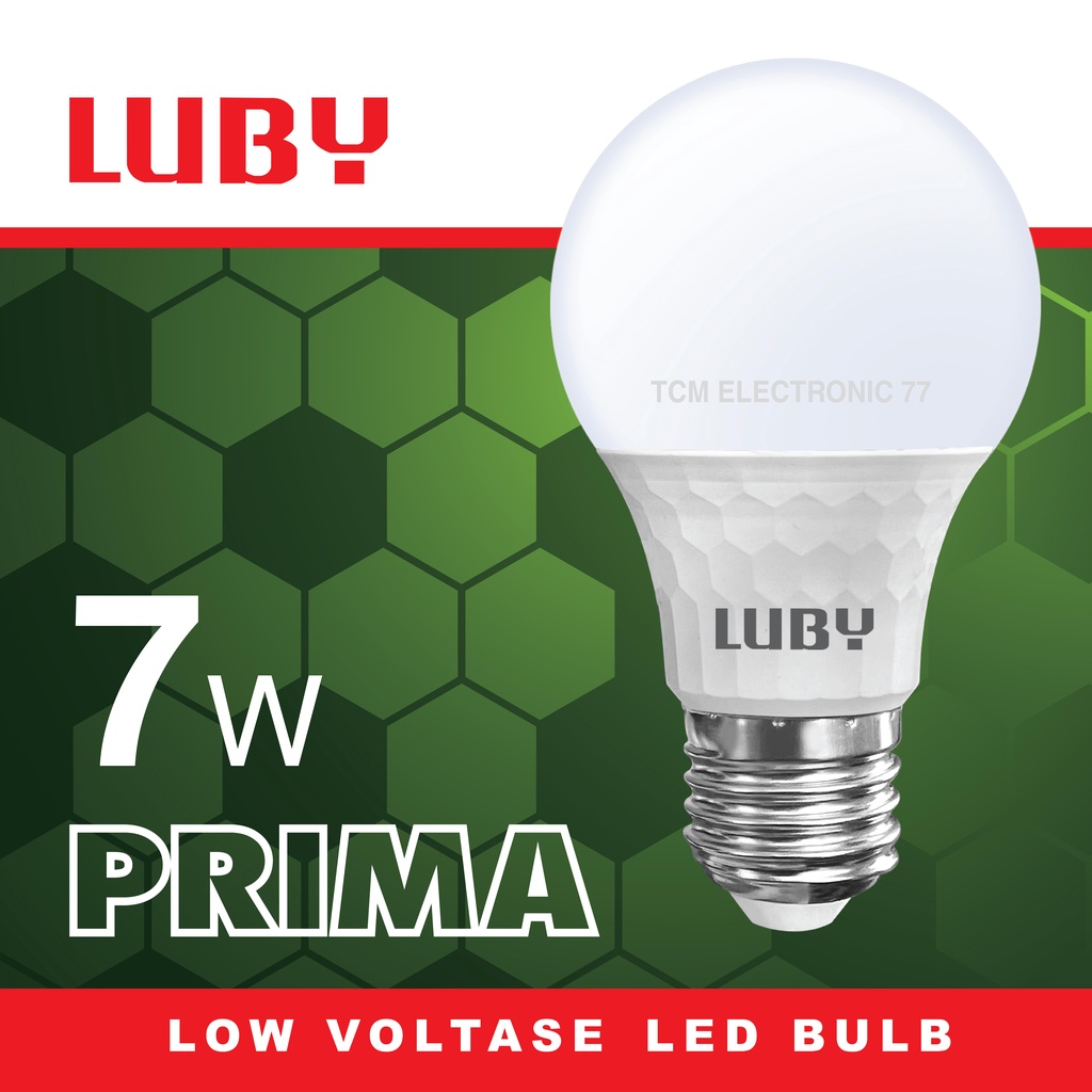 Lampu Bohlam LED LUBY Prima 7 Watt Bohlam Bulb 7W W cahaya putih Cool Daylight CDL 6500K E27 Classic Bola Lampu