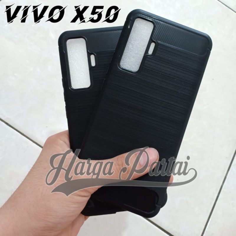 CASE SLIM FIT CARBON IPAKY VIVO X50 SOFTCASE - GA