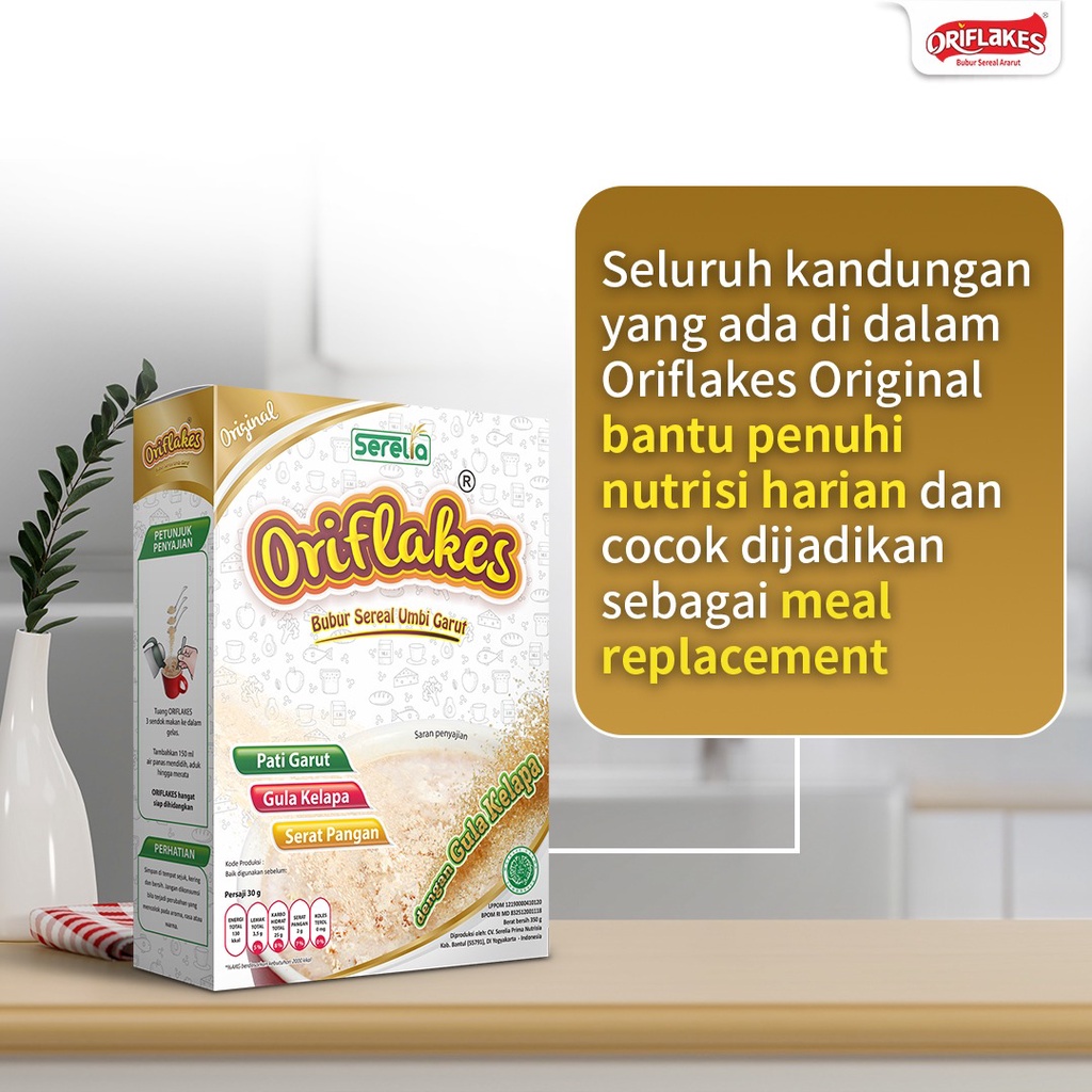 

Oriflakes sereal umbi garut solusi maag & asam Lambung 350 gr-Original