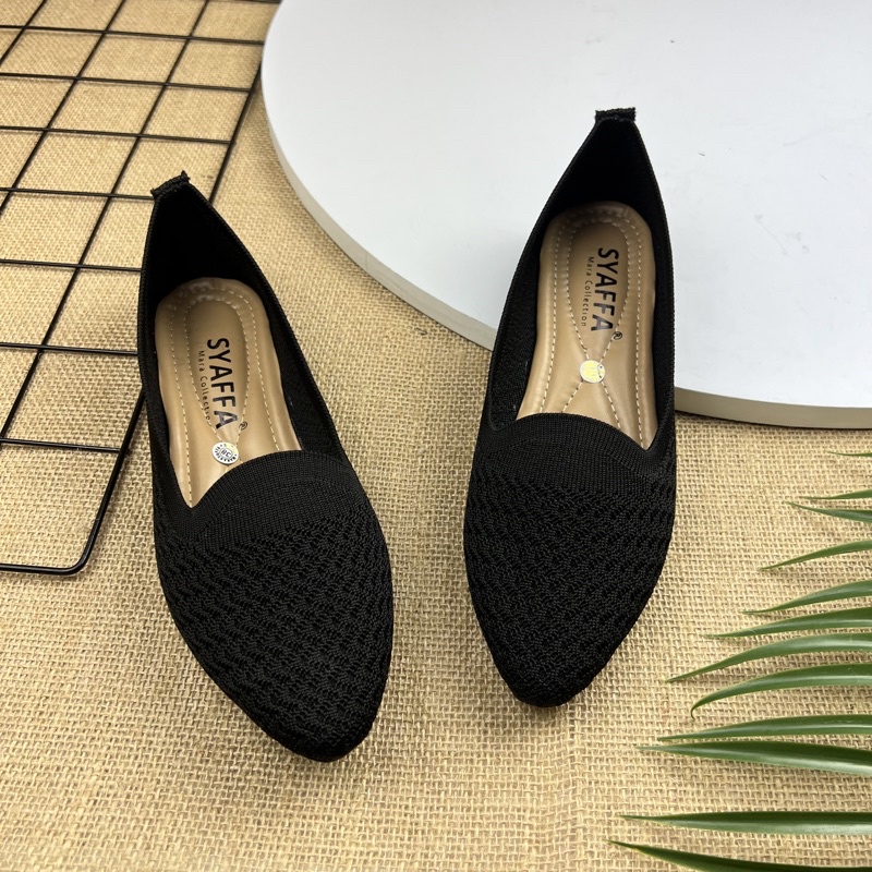 MARASYAFFA - SEPATU FLAT WANITA RAJUT MS25